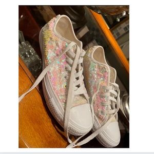 Iridescent Sequin Converse